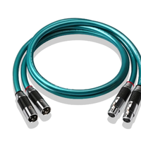 Câble audio XLR en fibre de carbone 8N OCC haute performance, 2XLR femelle vers mâle, gaine en PVC verte pour microphone Hi-Fi, mélangeur, projecteur