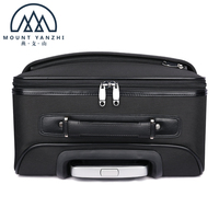 Ensemble de bagages de luxe personnalisés en cuir véritable écologique grande capacité avec logo, roulettes fixes et poignées télescopiques - Collection Mount Yanzhi