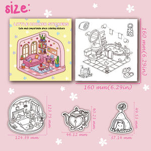 Feuille de stickers à colorier pour enfants, plus de 30 personnages d'animaux mignons, designs faciles et simples, à dessiner - Product Image 5