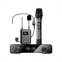 Système de microphone sans fil UHF, micro portable, micro-casque sans fil, portée de 328 pieds, canaux pour parler, chanter, église, DJ, scène