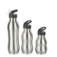 Bouteille d'eau sport en acier inoxydable de qualité alimentaire en forme de gourde avec isolation thermique, écologique, capacité 350-700 ml