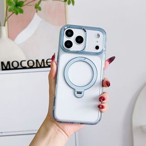 Funda Transparente Brillante de Acrílico para Teléfono con Soporte Giratorio de 360 Grados para iPhone 17 Pro Max, Funda Protectora Antigolpes para iPhone 17 - Product Image 2