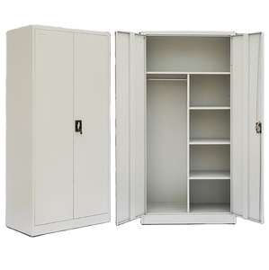 2 Door Modern Foldable Steel Wardrobe with <b>Swing</b> Doors for <b>Bedroom</b> and Gym Use Metal Construction - Product Image 2