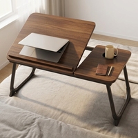 Table d'ordinateur portable pliable multifonctionnelle réglable en hauteur, en bois, portable, pour le bureau à domicile, la chambre, le travail et les études