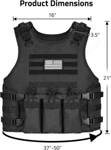 Chaleco táctico CVLIFE para hombre, sistema ajustable y de liberación rápida, chaleco extraíble para accesorios de caza al aire libre - Product Image 3