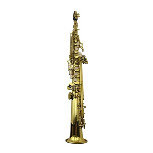SEASOUND OEM Sassofono <span class=keywords><strong>Soprano</strong></span> in Ottone Laccato Trasparente di Alta Qualità Economico Tono BB F #   Fiori Artigianali JYSS101 - Product Image 1