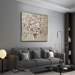 <span class=keywords><strong>Peinture</strong></span> <span class=keywords><strong>à</strong></span> <span class=keywords><strong>l</strong></span>'<span class=keywords><strong>huile</strong></span> florale décorative murale pour couloir américain, peinte <span class=keywords><strong>à</strong></span> la main, art mural, bouquets <span class=keywords><strong>de</strong></span> <span class=keywords><strong>fleurs</strong></span> blanches et rouges en <span class=keywords><strong>fleurs</strong></span> dans un <span class=keywords><strong>vase</strong></span> - Product Image 3