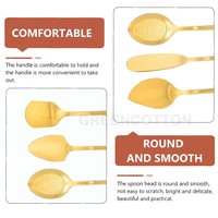 Cuillère à dessert en acier inoxydable 304 avec logo personnalisé, finition dorée mate, cuillère multifonctionnelle pour café et gâteau, vaisselle durable