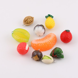 Perles de fruits réalistes et adorables (oranges, litchis) en résine plastique, accessoires de bijoux DIY, jouets alimentaires pour enfants - Product Image 5
