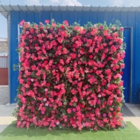GJ-WA824 en gros fleurs mur mariage décor 3d mur de fleurs artificielles retrousser toile de fond simulation mur végétal