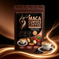 Mélange de café en poudre Private Label Curves Support avec Maca et Fenugrec, certifié GMP, pour l'énergie et la vitalité des femmes, OEM/ODM, MOQ flexible.