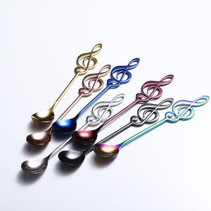 Cuchara Musical 304 Acero inoxidable Oro Plata Cuchara Música creativa Café Helado Cucharas para regalo - Product Image 4