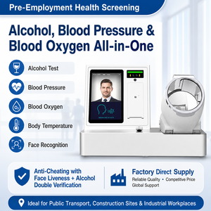 Sistema de Control de Acceso y Asistencia con Monitoreo de Presión Arterial y Oxígeno, Reconocimiento Facial, Detección de Alcohol, Reinicio, Android 11 y Nube - Product Image 2