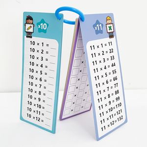 Material Didáctico para Niños, Tabla de Matemáticas, 15 Tarjetas de Memoria para Multiplicación, División, Suma y Resta - Product Image 1