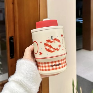 Botella de agua para niños, Taza Termo al vacío de bebida doble de acero inoxidable 316, práctica pajita, práctica taza de café para perro <span class=keywords><strong>salchicha</strong></span>, Color alto - Product Image 3