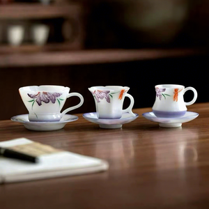 Juego de Té de Alta Gama, Cerámica PUYU Pura, Tazas Pintadas a Mano <span class=keywords><strong>para</strong></span> Parejas, Estilo Clásico Antiguo <span class=keywords><strong>para</strong></span> Degustación y Preparación - Product Image 1