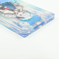 Créez votre propre design : Standee liquide UV en acrylique avec paillettes, effet sable mouvant, anime, transparent, holographique, personnalisable et léger