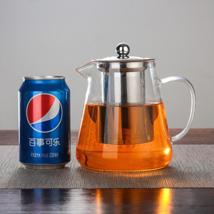 Set da Tè <span class=keywords><strong>con</strong></span> Teiera in Vetro Borosilicato Resistente al Calore, Design Classico, Fatto a Mano, <span class=keywords><strong>con</strong></span> <span class=keywords><strong>Infusore</strong></span> - Product Image 6