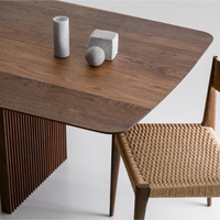 Ensemble de tables modernes de luxe personnalisables, meubles de salle à manger, table à manger extensible en bois
