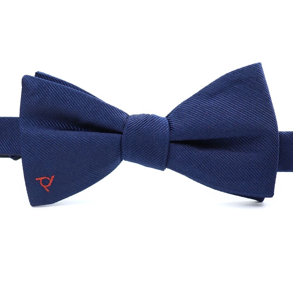XINLI Adjustable Silk Pre-Tied Bow Tie for Boys & Men, Premium Navy Blue Formal Bowtie for Weddings, Business, Parties & School Events
