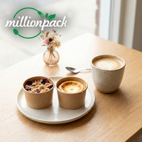 Mini-coupelles personnalisées de qualité alimentaire pour tartelettes, écologiques, jetables, recyclables, pour biscuits, sauces et condiments, avec couvercles