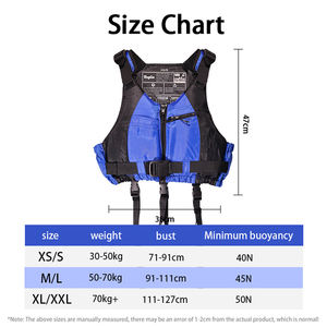 سترة نجاة للبالغين ذات طفو عالٍ مع أحزمة قابلة للتعديل، سترة سباحة آمنة للقوارب والكاياك والرياضات المائية - Product Image 3