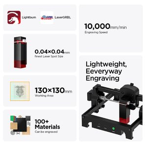 ACMER S1 One Frame Laser <b>Engraving</b> Machine Without Installation 2.5W Mini DIY Engraver <b>Tool</b> Ultra-Light Easy to Carry Class Port - Product Image 1