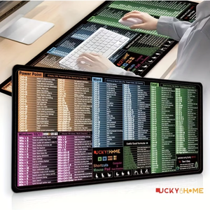 Tapis de souris extra-large pour bureau avec raccourcis <span class=keywords><strong>Excel</strong></span>/Word/<span class=keywords><strong>PowerPoint</strong></span>/Windows, tapis de jeu antidérapant - Product Image 1