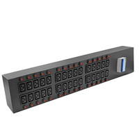 Prise PDU industrielle de haute qualité personnalisée en usine, 30 bits, 19 pouces, C19, avec interrupteur à air 4P, protection contre les surcharges