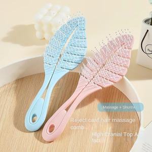 <span class=keywords><strong>Cepillo</strong></span> para el Cabello de Alta Calidad con Logotipo Personalizado para Mujer, Multicolor, Antiestático, Mango de ABS, Dientes Suaves para Masaje - Product Image 4