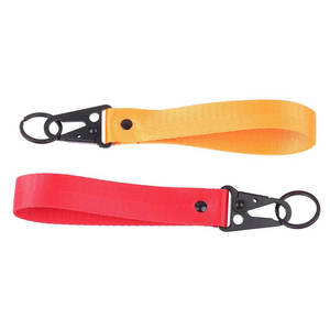 Bracelet de poignet court multicolore universel personnalisé porte-clés vierge lanière en nylon avec logo Design - Product Image 4