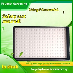 Bandeja de plántulas profundas para uso doméstico C165, plástico negro sin PS para cultivo hidropónico sin suelo, verduras de hojas - Product Image 2