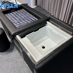 Kisen Ultimate Salon Shampoo Bed pour Spa Capillaire, Lavage des Pieds, Table de Sauna Dorsale avec Vapeur pour Thérapie du Cuir Chevelu et Tension Personnalisée - Product Image 4
