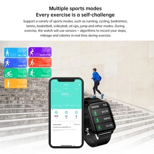 <span class=keywords><strong>Reloj</strong></span> inteligente deportivo para hombre y <span class=keywords><strong>mujer</strong></span>, pulsera con pantalla táctil de 1,6 pulgadas, rastreador de Fitness, recordatorio de llamadas, para Android, <span class=keywords><strong>Xiaomi</strong></span> e IOS - Product Image 5