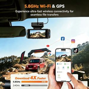Carlover 4 canaux Fisheye 360 °   <span class=keywords><strong>Cam</strong></span>éra embarquée 5G 4K UHD avec enregistrement en boucle, <span class=keywords><strong>cam</strong></span>éra embarquée 3 canaux 4K, <span class=keywords><strong>cam</strong></span>éra embarquée 4K pour voiture, <span class=keywords><strong>cam</strong></span>éra avant et arrière 4K - Product Image 2