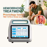 Appareil laser efficace pour les hémorroïdes, utilisé par les proctologistes, équipement de découpe laser médical pour la proctologie 980nm 1470nm