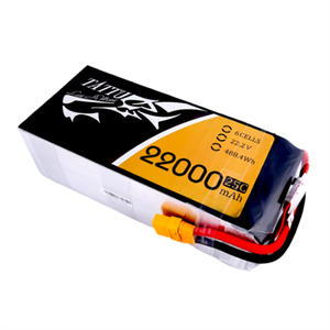 <span class=keywords><strong>Batterie</strong></span> LiPo TATTU 22000mAh <span class=keywords><strong>6S</strong></span> 22.2V 488Wh à décharge rapide 25C pour multirotor à forte charge, hexacoptère, octocoptère FXB - Product Image 1