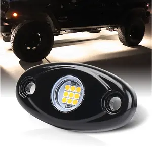 Sailovovs Other — accessoires d'éclairage pour voiture, lumière de roche LED, multicolore, avec capsule simple, 2 pouces, 9W, pour véhicule tout-terrain, moto