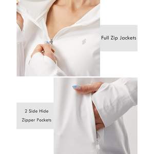 2025 veste à capuche légère à manches longues pour femmes UPF 50 + avec poche pour la randonnée et les activités de plein air - Product Image 4