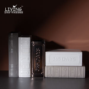 Jarrón de cerámica con forma de libro moderno, jarrón con adornos para decoración del hogar, jarrones nórdicos para decoración del hogar - Product Image 3