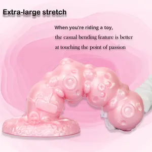 Extra großer Anal Plug 9cm Octopus Bead Silikon <span class=keywords><strong>Pink</strong></span> <span class=keywords><strong>Dildo</strong></span> mit Nippel Vibrator Drei Größen Sexspielzeug - Product Image 2