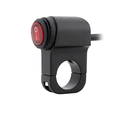 21-25m Aluminum Alloy Motorcycle Handlebar Headlight Switch Three Wire Waterproof 12V Fog Spotlight Retro Switch for Bike