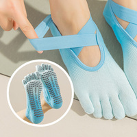 Chaussettes de yoga à cinq doigts pour cheville, fines, absorbantes, respirantes, en coton, coupe basse, pour Pilates, ballet et entraînement en intérieur (ODM)