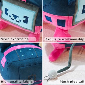 Jouet robot en peluche personnalisé unisexe en tissu premium, design queue mignonne, poupée en peluche idéale pour les enfants, cadeau et décoration de chambre - Product Image 2