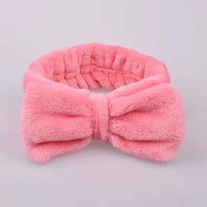 Bandeaux doux et unis pour le maquillage du visage, en polaire corail moelleuse avec nœud, pour le lavage du visage, la douche et le spa facial, pour femmes, vente en gros - Product Image 2