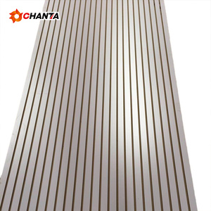 <span class=keywords><strong>Panneau</strong></span> mural moderne en contreplaqué mélaminé <span class=keywords><strong>noir</strong></span> à fentes E1 2440*1220 - Product Image 4