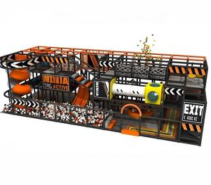 Aire de jeux intérieure commerciale pour enfants et adultes avec toboggan, équipement de parc d'attractions souple et d'aventure - Product Image 6