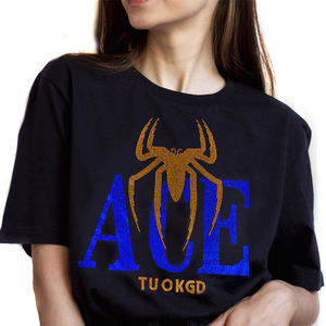 Ready to Ship Crystal Sheets Spider Custom <strong>Hot</strong> Fix Rhinestone Heat Transfer for <strong>T</strong>-<strong>Shirts</strong> Small MOQ <strong>Hot</strong> Press Ion Crystal Sheets - Product Image 1