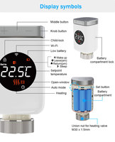 Termostato ZigBee de Ultra Bajo Consumo con Pantalla LCD Grande, Programación Semanal Tuya, Válvula Termostática Inteligente para Radiador