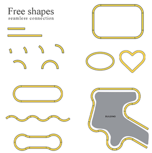 Đèn LED Định Hình Tuyến Tính Cong Làm Theo Yêu Cầu Của Nhà Máy Đèn Văn Phòng Mặt Dây Chuyền Hình Chữ Nhật/Hình Bầu Dục/Hình Quả Trứng/S - Product Image 2